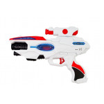 Vesmírna laserová pištoľ s maskou biela